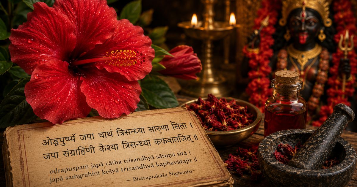 Japa (Hibiscus rosa-sinensis): Ayurveda's Sacred Flower for Hair Health and the Beloved Offering of Goddess Kali